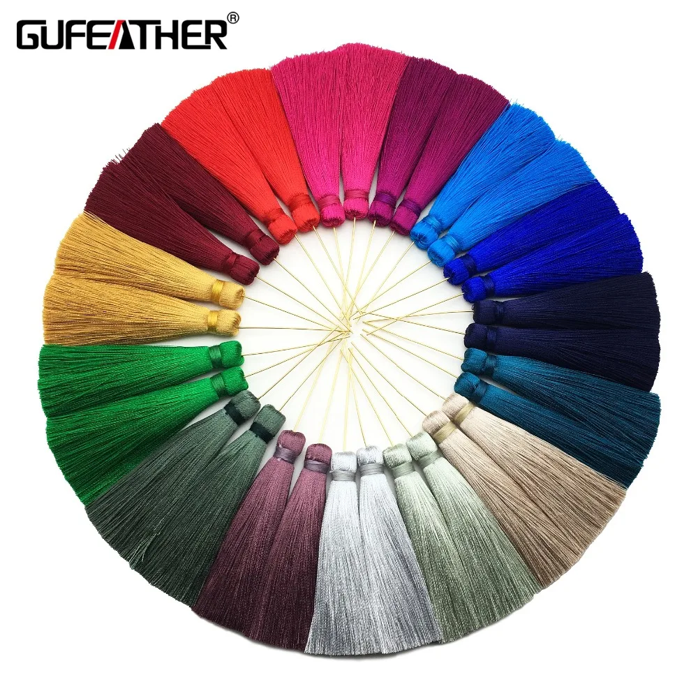 GUFEATHER L185, шелковые кисточки, diy серьги, ювелирные аксессуары, ручная работа, амулеты, ювелирные изделия, diy кулон, изготовление ювелирных изделий, кисточки