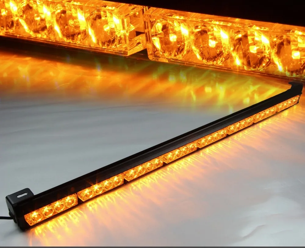 

CYAN SOIL BAY 32 LED 35" 36" Emergency Traffic Hazard Flash Strobe Light Bar Amber Yellow