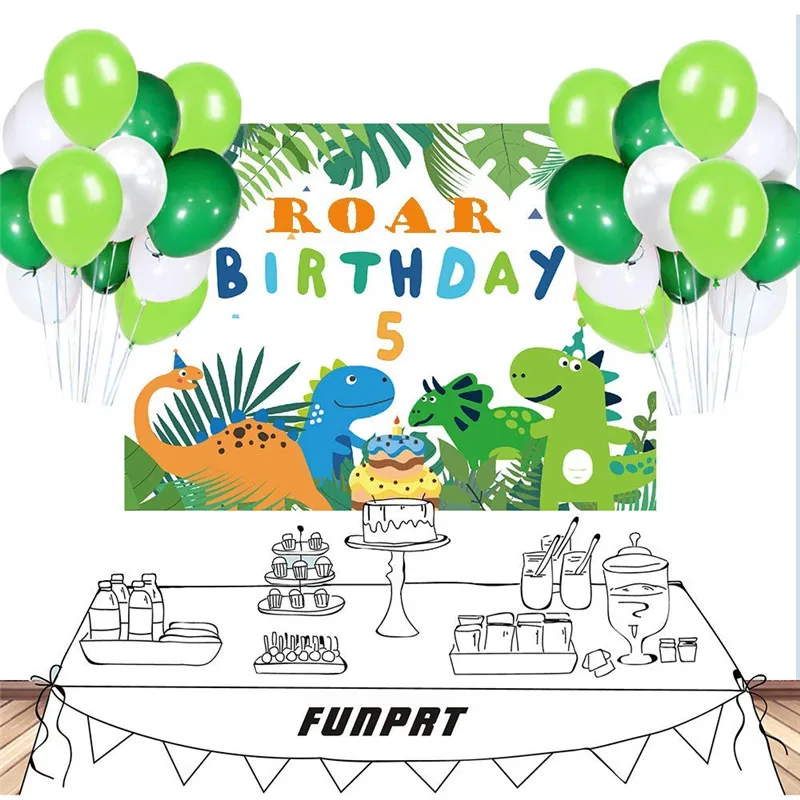 Милый воздушный шар с динозавром детский душ поставка динозавр вечерние украшения день рождения естественная тема мультфильм зеленый латексный шар