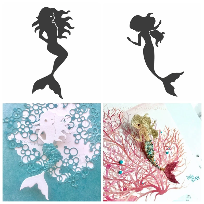 

Beauty Mermaid Metal Cutting Dies Stencils For DIY Scrapbooking Photo Album Decorative Embossing Paper Cards Handcraft Die Cuts