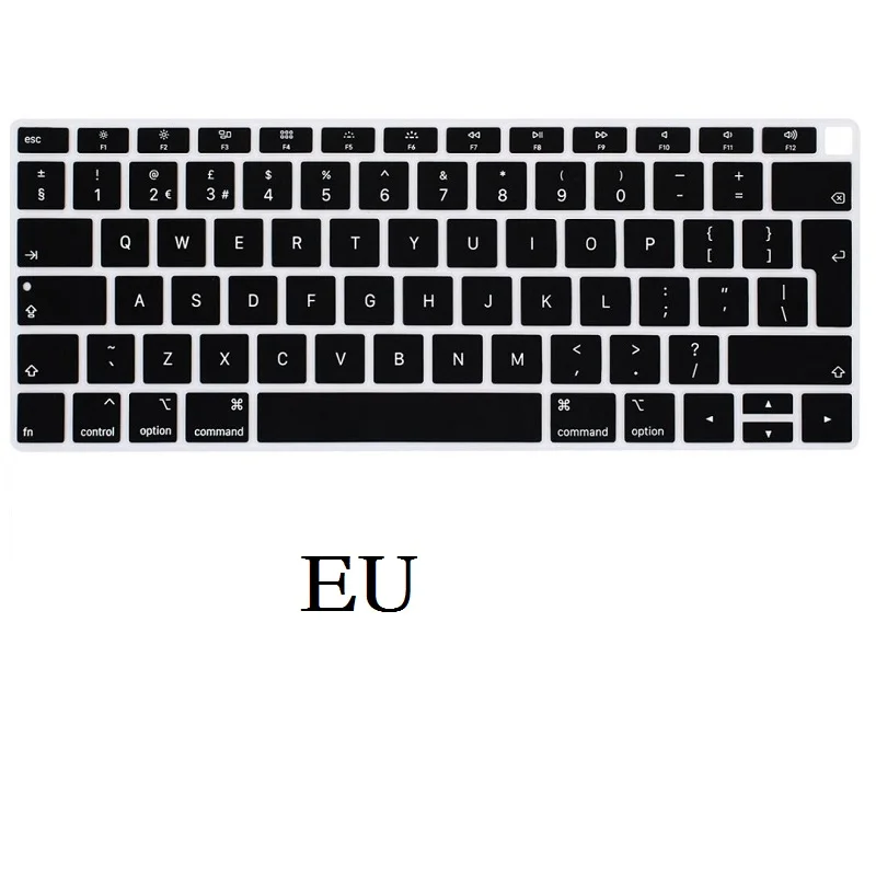 EU US for Macbook Air 13 Keyboard Cover 2018 Silicon A1932 English for Macbook Air 13 2018 A1932 Keyboard Film Skin              (8)