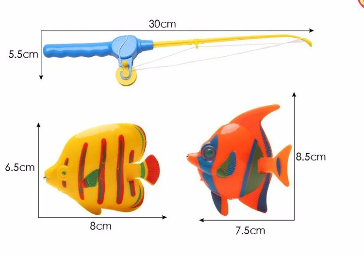 Забавная Магнитная рыболовная игрушка с 6 рыбами и удочками, уличная забавная и спортивная игрушка в виде рыбы, подарок для детей, для маленьких детей, OFT01