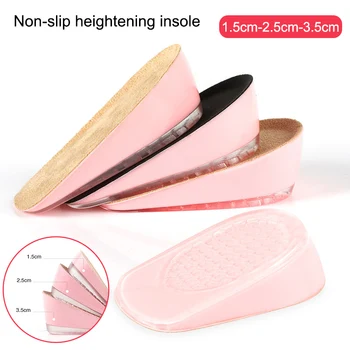 

1 Pair Women Height Increase Insoles Breathable Anti-slip Silicone Shock Absorption Shoes Woman Pads Zapatos De Mujer