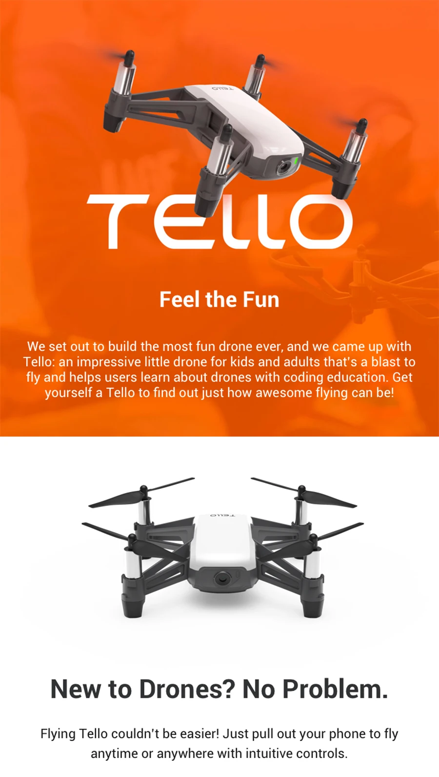 In Stock! DJI Tello Mini Drone 720P HD Transmission Camera APP Remote Control Folding Toy FPV RC Quadcopter Drones with EZ Shots1_01