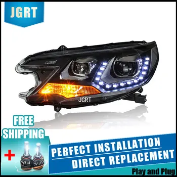 

2PCS LED Headlights For Honda CRV 2012-2014 Car Led Lights Double Xenon Lens Car Accessories Daytime Running Lights Fog Light