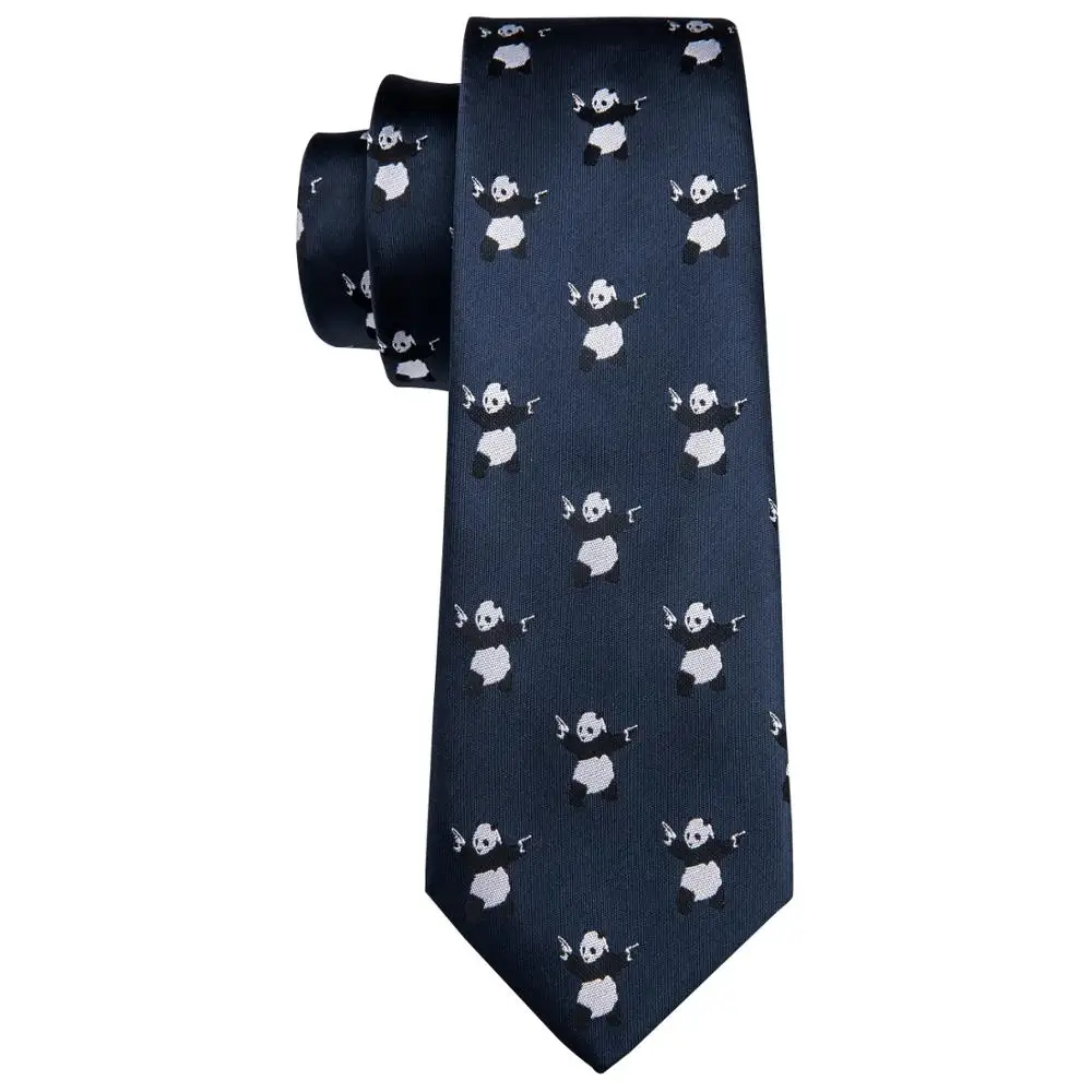 LS-5062 мужские галстуки с рисунком панды, шелк, жаккард, тканые галстуки Барри. Ван, шелковые галстуки для мужчин, деловые, вечерние, Свадебные Галстуки для жениха