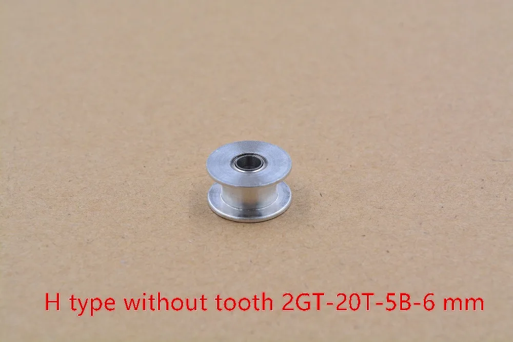

2GT pulley H type wheel driven wheel perlin idler wheel GT2 timing pulley without teeth bore 5mm width 6mm 2GT-20T-5B-6 1pcs