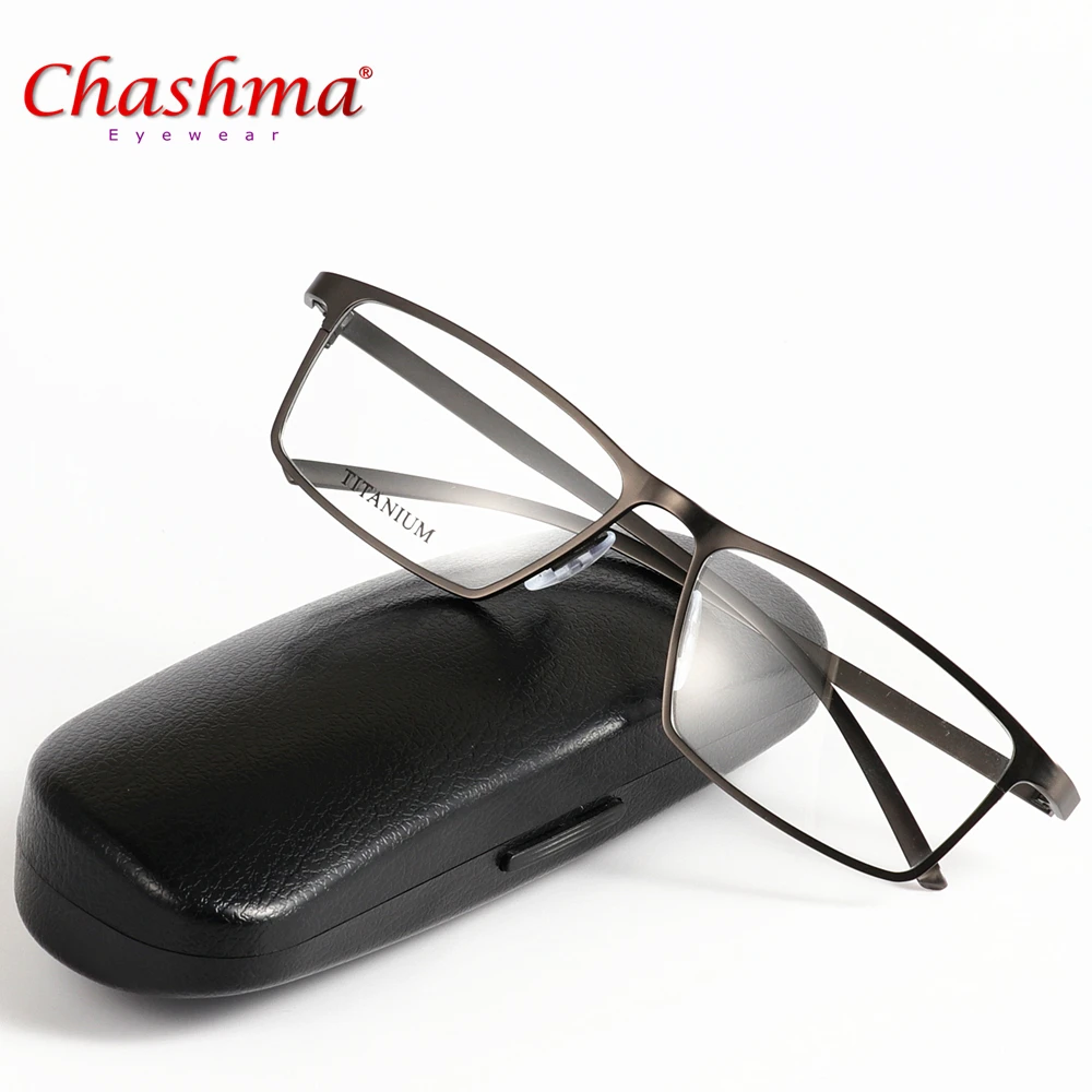 Брендовые очки CHASHMA в титановой оправе для мужчин компьютерные прозрачные