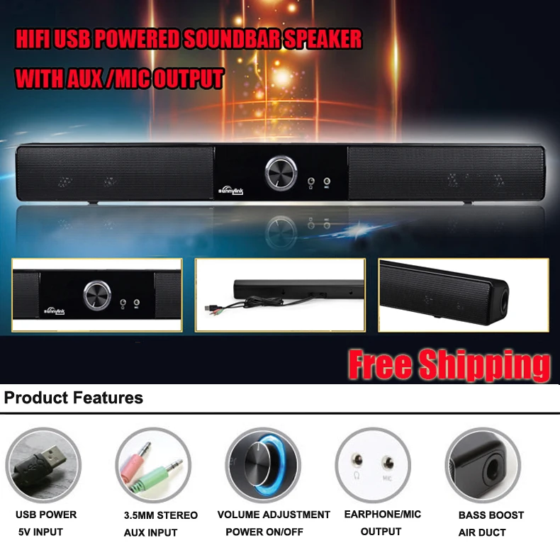 Buy POWERFUL USB MINI SOUNDBAR / SOUND BAR , HIFI USB