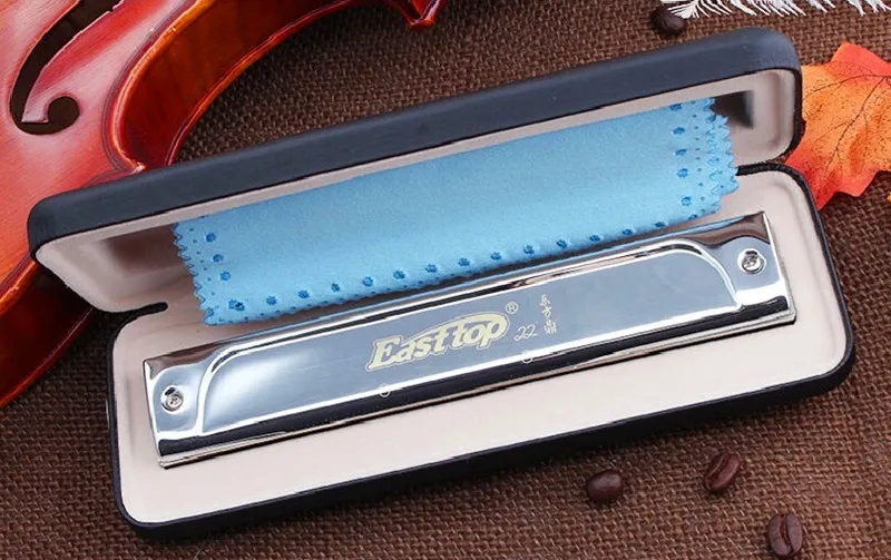 22 Отверстия гармошка Tremolo C A B D E FG F # G tune 12 набор Серебряная Easttop Harpa Tremolo|harmonica a|tremolo