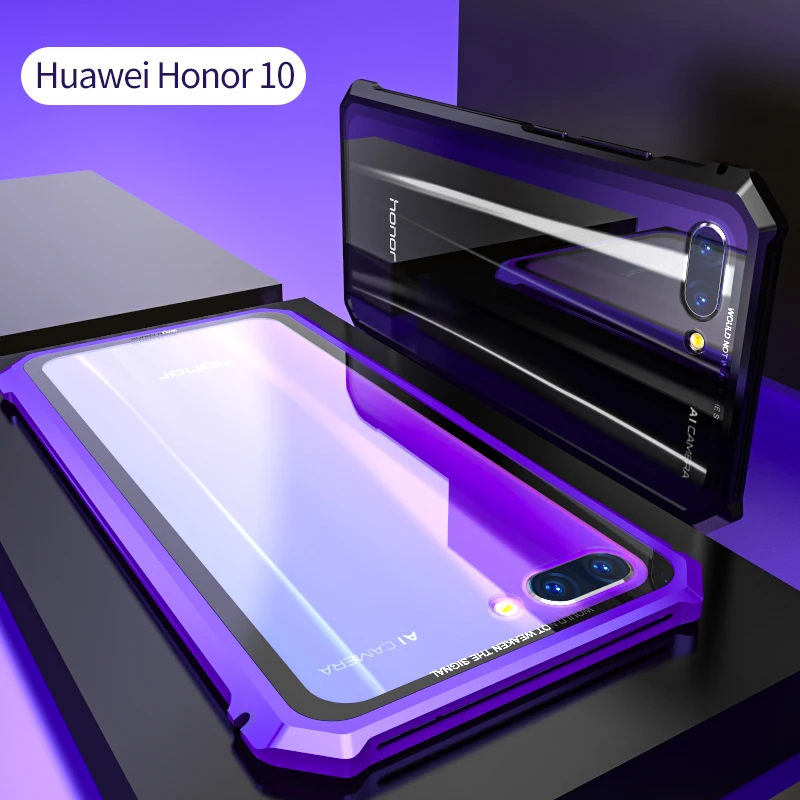 Для huawei Honor 10 защитный чехол самолета Бампер металлический винт сотовый телефон