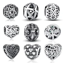 Hot Sale 21 Styles 100% 925 Sterling Silver Vintage Openwork Beads Fit Original WST Charm Bracelet Authentic Jewelry Gift