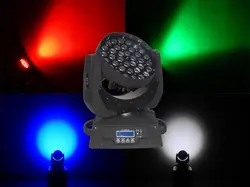 Светодиодный Светодиодный фонарь для мытья головы 36x12 Вт RGBW 4 в 1 цвет DMX сценические подвижные головки для мытья ЖК-дисплея