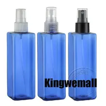 300 шт/партия емкость 250 мл вода пустая голубая бутылочка пульверизатор ПЭТ квадратные бутылки