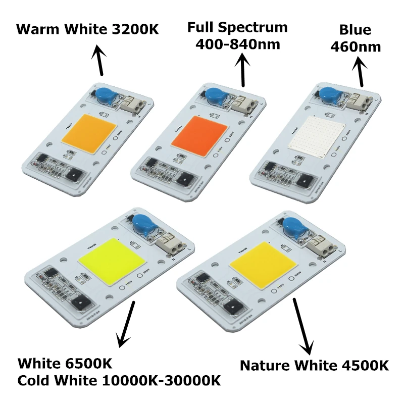 Высококачественный светодиодный COB 50 Вт AC 220 В 110 без драйвера умный IC DIY прожектор