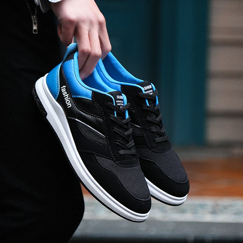 

2017 Men's Fashion Air Cushion Casual Shoes Men Lace-up Red Blue Spring Autumn Walking Jogging Shoes Mens Trainers W036