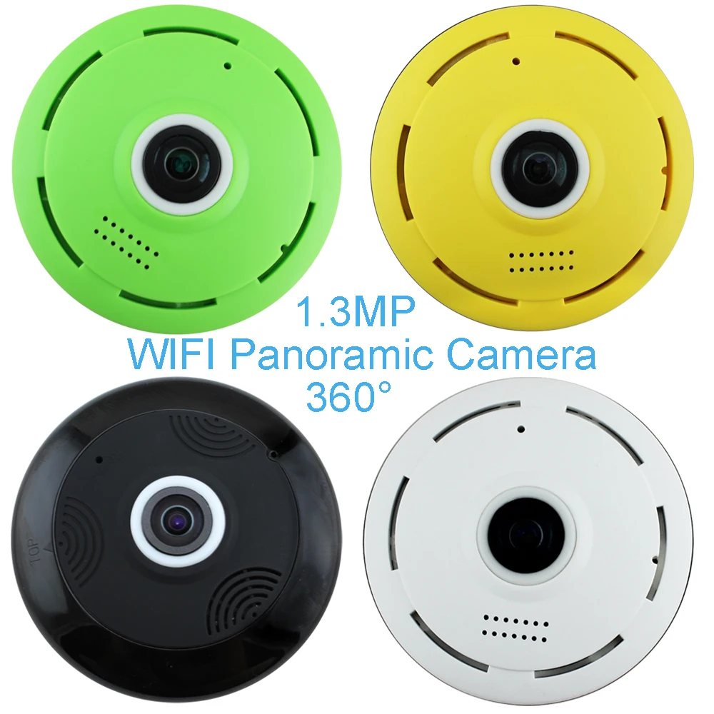 1 шт. 360 градусов ИК Смарт Wi-Fi панорамный Камера Беспроводной Fisheye IP Камера 960 P 1.3mp ночь безопасности дома версия наблюдения