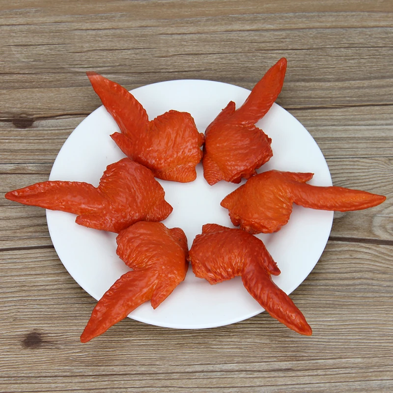 

050 Simulated Chicken Wing Model/Simulated PVC Chicken Wing Cooked Food 9.5*4.5*1.6cm