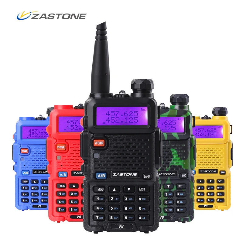 Zastone V8 Портативный Walkie Talkie двухдиапазонный VHF/UHF CB двухстороннее радио Ручной полиции Communicator telsiz в русский