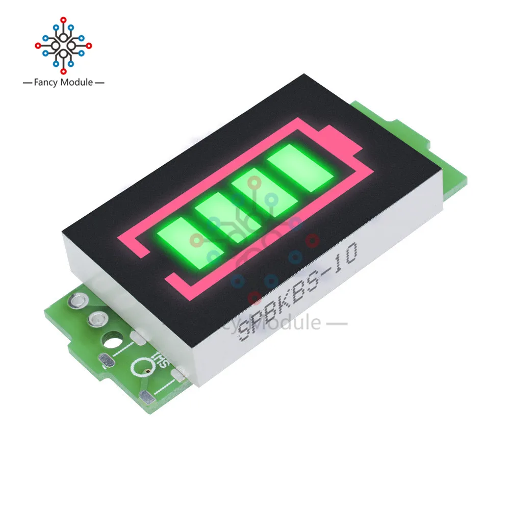 

1S/2S/3S/4S/6S/7S Lithium Battery Capacity Indicator Module Green Display Electric Vehicle Battery Power Tester Li-po Li-ion