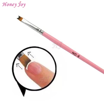 

1Pc Professional #8 Pink French Smile Line Nail Brush Pen Acrylic UV Gel Nails Art Painting Drawing French Manicure Tools Moon
