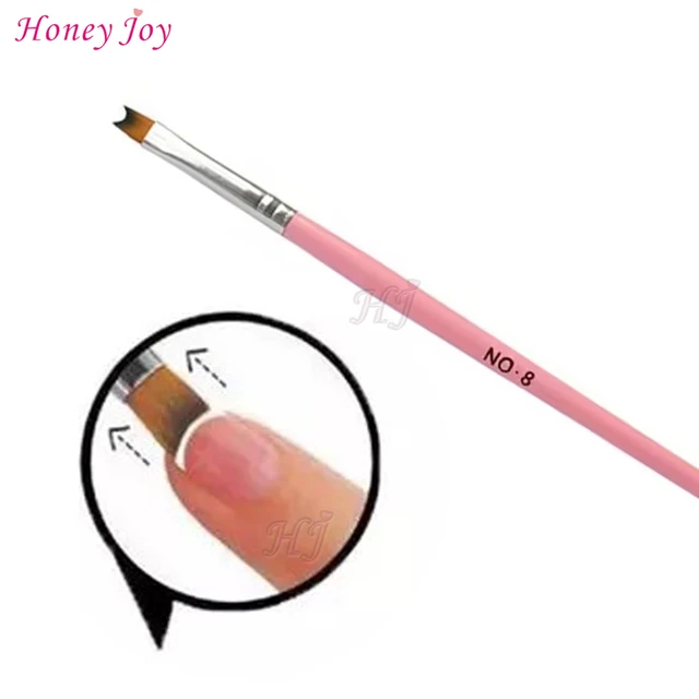 1pc Professional 8 Pink French Smile Line Nail Brush Pen Acrylic Uv 1pc Professional 8 Pink French Smile Line Nail Brush Pen Acrylic Uv Gel Nails Art