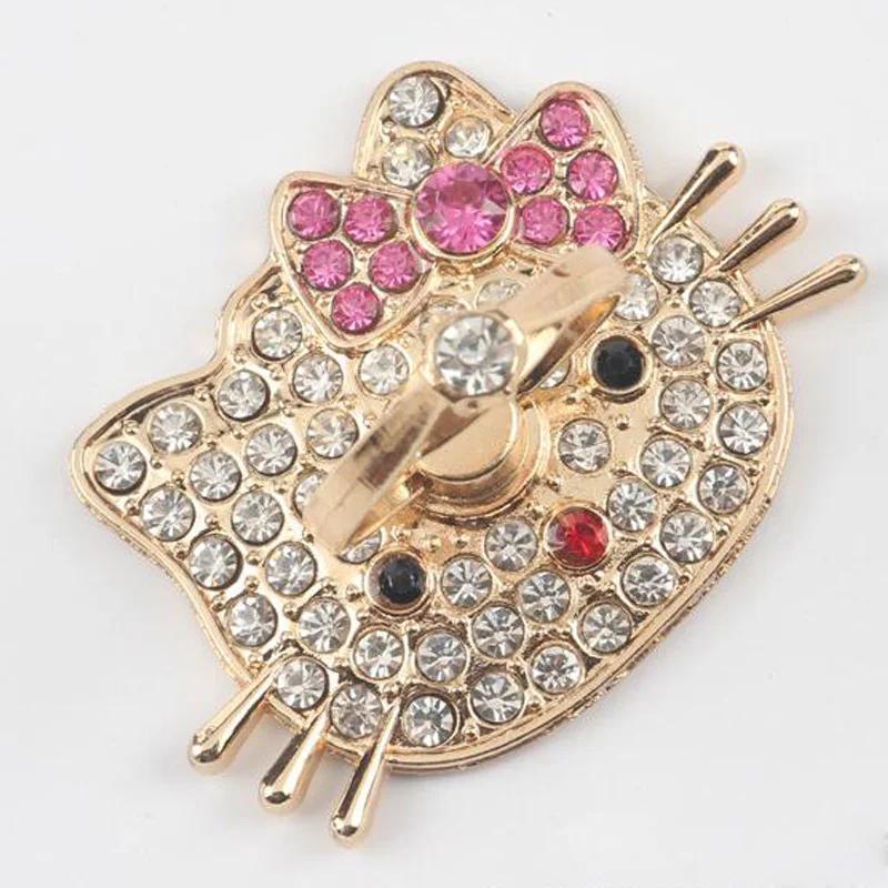 

Phone Holder 360 Degree Hello Kitty Finger Ring Holder Mobile Phone Stand For All Smart Phone/tablet Watch Video Support