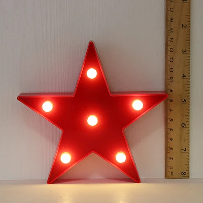 red star Мультяшные ночные светильники Единорог/Фламинго/Кактус/ананас/Облако/звезда/ракушка/Сердце светодиодный настольная лампа для детской спальни украшения - Испускаемый цвет: red star