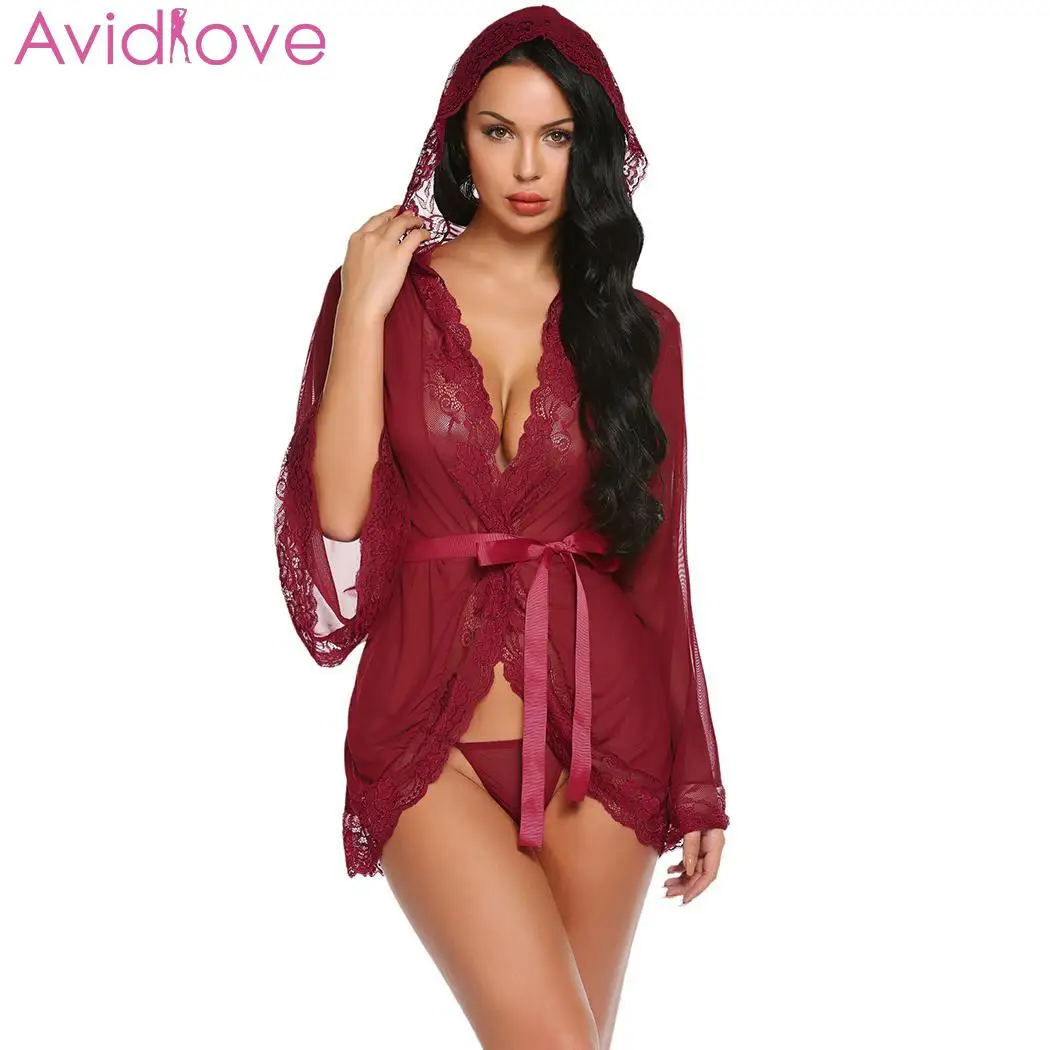Avidlove Robe сексуальное женское белье ночная рубашка горячая Распродажа Эротическое