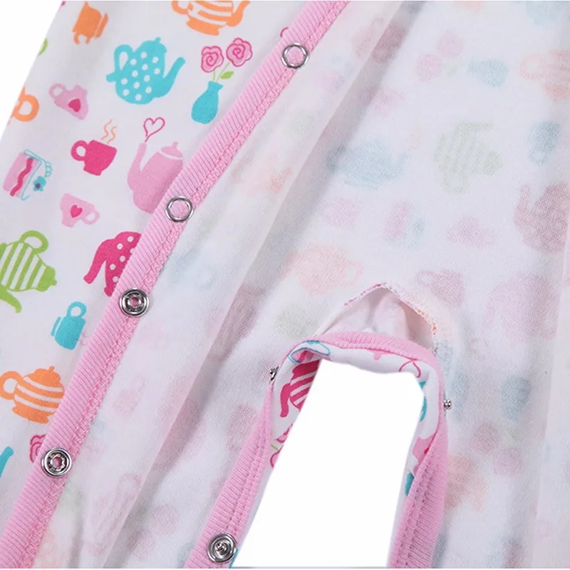 0-12 M Baby Romper Long Sleeve Pink Stripped 100% Cotton Baby Jumpsuit Newborn Baby Girl Clothes Infant Clothing Bebe Overall (2)