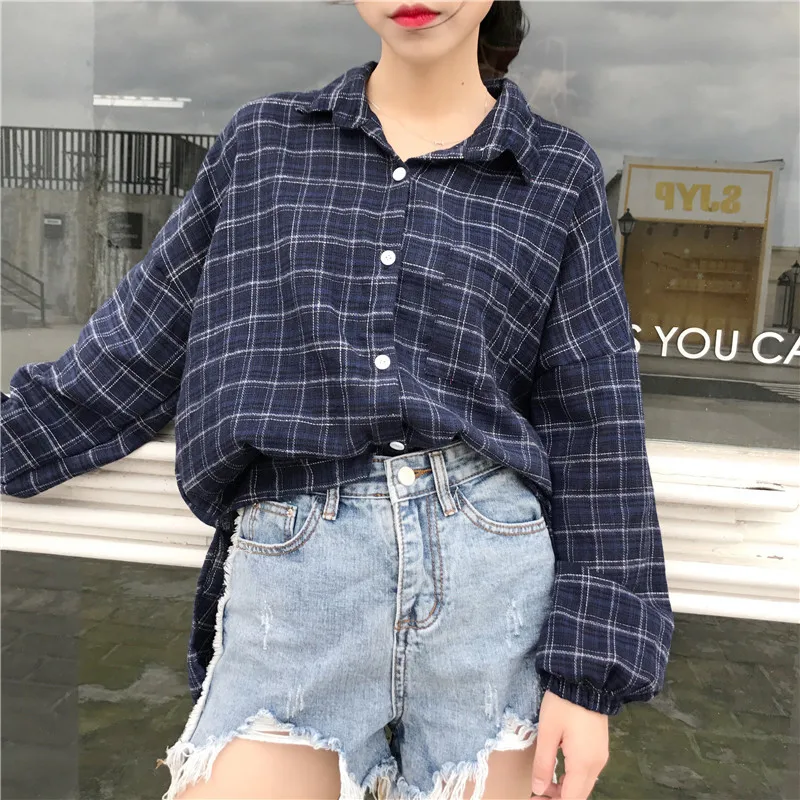 

2018 Spring Summer Autumn Plaid Long Sleeve Women Blouses And Shirts Female Ladies Casual Shirt Tops Casual Blusas Blouse