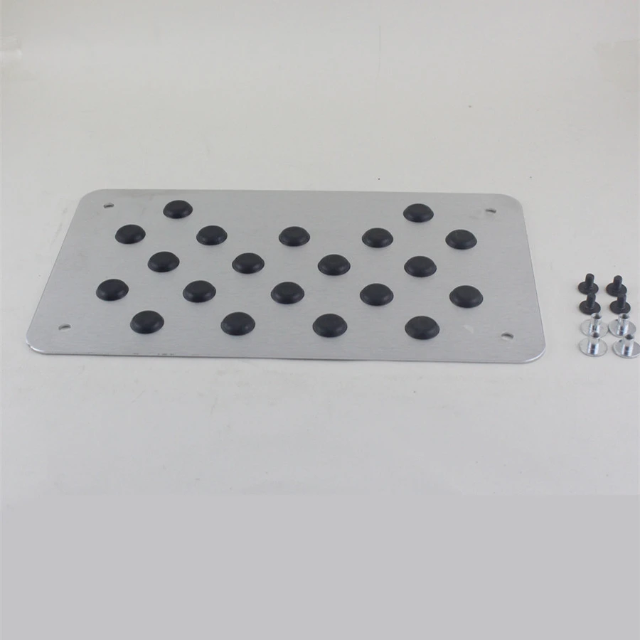 Aluminum alloy Car Non-slip Plate Carpet pedal Floor Mat Environmental Rubber Car Accessories Styling