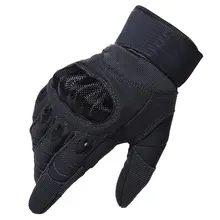 Тактические Военные жесткие перчатки с защитой суставов полный палец для армейского снаряжения спортивная стрельба Пейнтбол Охота езда мотоцикл черные перчатки