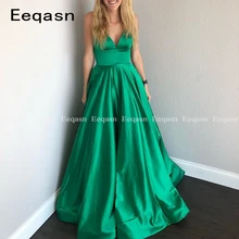 Изумрудно-зеленый, на Выпускной платья Длинные стрейч атласные Спагетти ремни женское вечернее платье без спины платья дешевые Макси платья Vestido