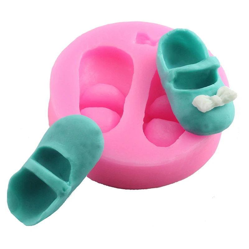 

Silicone Mold 3D Cake Chocolate Cookies Mould Creative Pink Shoes Shape Fondant molds Kitchen dessert Tools New