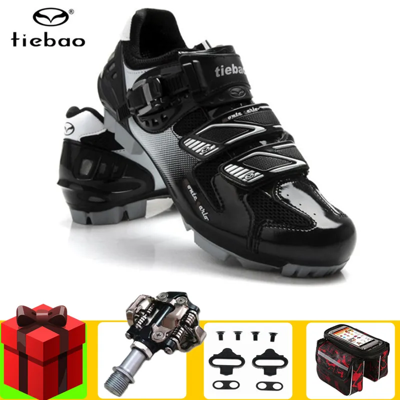 

Tiebao Cycling Shoes sapatilha ciclismo mtb add spd pedal set Breathable Bicycle Self-locking sports Mountain Bike Self-Locking
