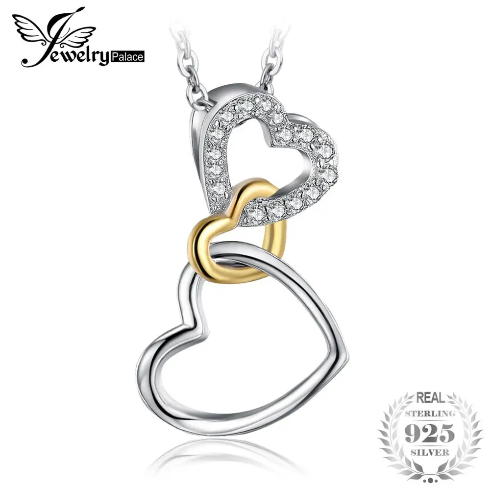 Jewelrypalace 925 Sterling Silver Infinity Love Triple Intertwined Heart Pave Cubic Zirconia Pendant Not Include A Chain huismerk kopen in de aanbieding Jewelrypalace 925 Sterling Silver Infinity Love Triple Intertwined Heart Pave Cubic Zirconia Pendant Not Include A Chain huismerk kopen in de aanbieding