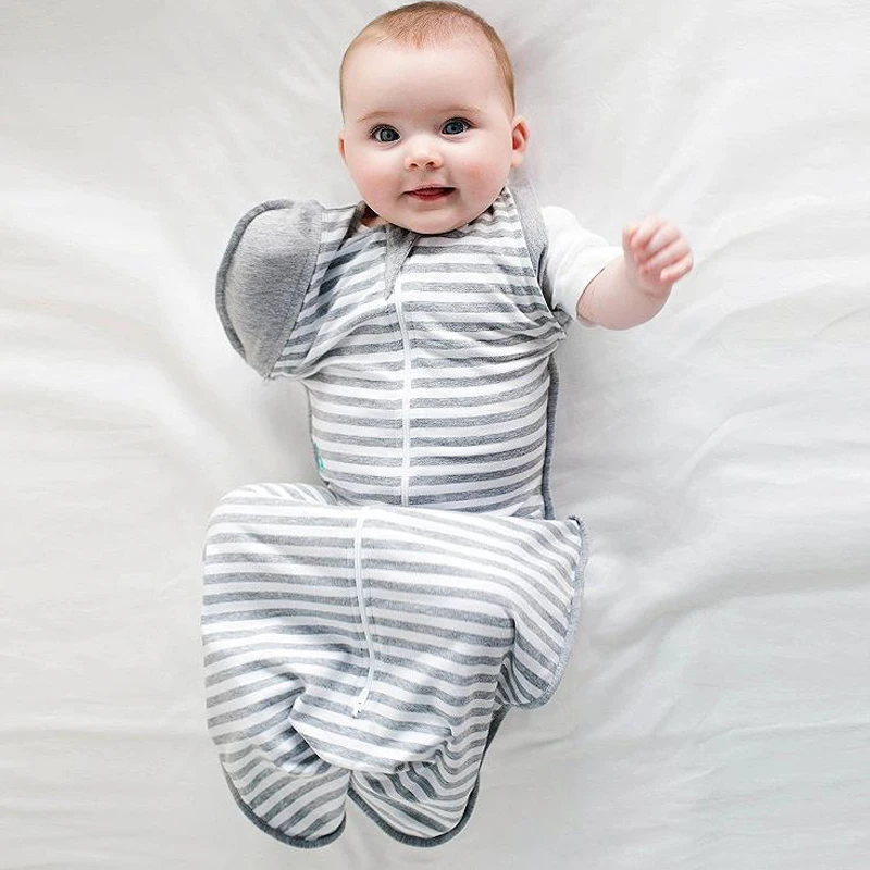 Хлопок детские спальный мешок анти-пораженный Sleepsacks постельные принадлежности для новорожденных пеленание пижамы для новорожденных 0-12