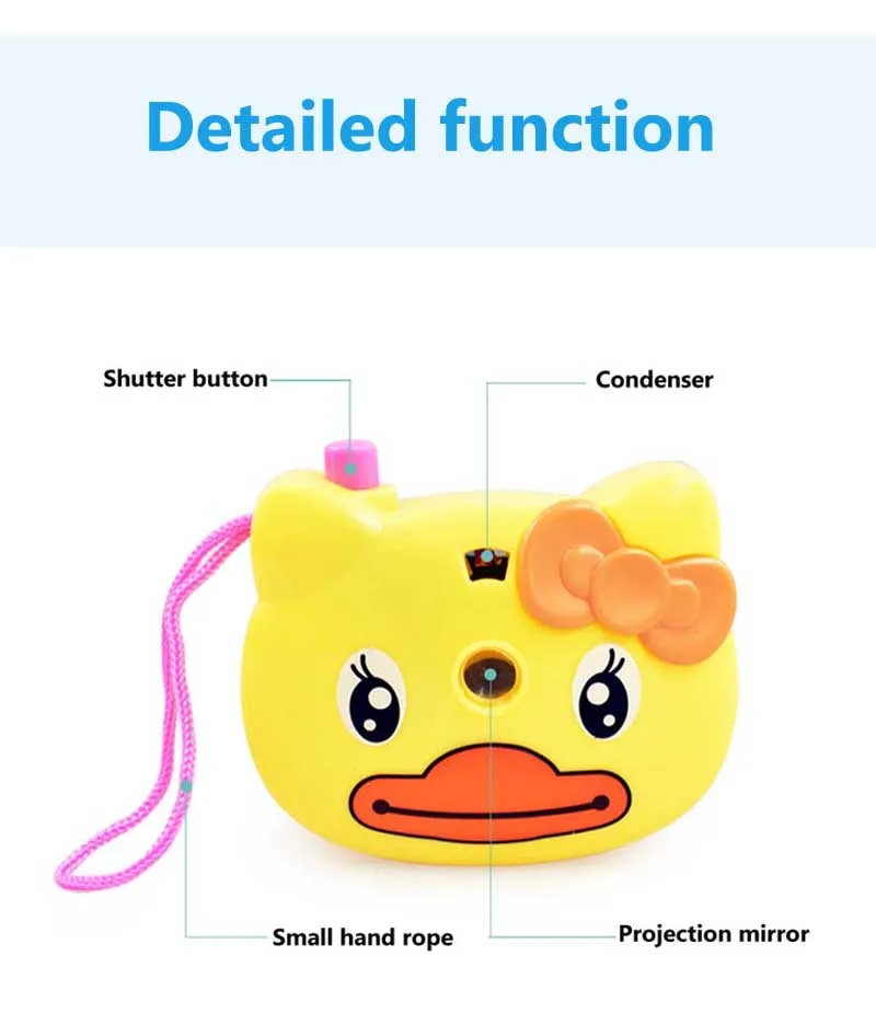 YINGELON 1 шт. милые пластиковые мини свет игрушка-проектор камера для детей развивающие игрушки для детей животные мир батарея palyer