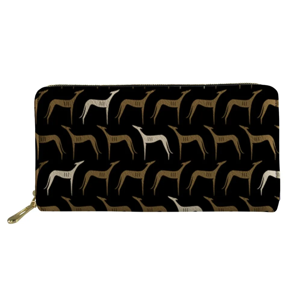 Noisydesigns женский клатч новый кошелек долго Для женщин PU кожаный кошелек-монетница борзая принт «домашние животные» ID держатель для карт