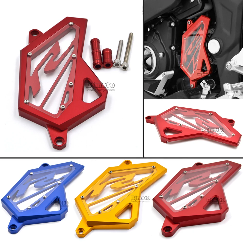 BJGLOBAL CNC передняя Звездочка защита цепи для YAMAHA YZF R25 2013 2018 R3 2015 ABS 17 18 MT 25 03|Накладки и