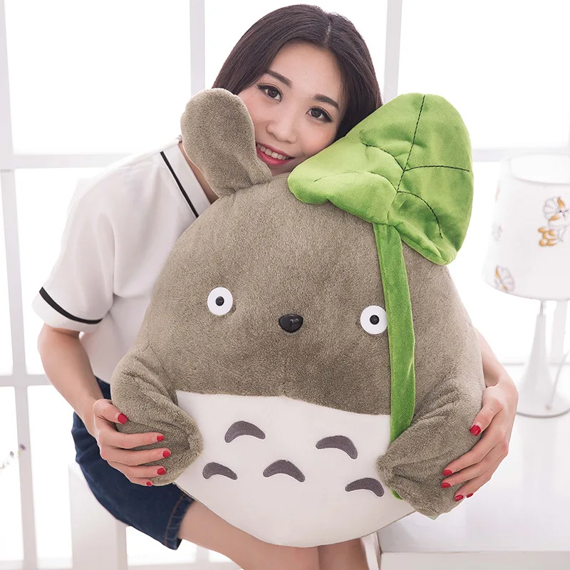 

Cute Cartoon Totoro Doll Plush Toys My Neighbor Totoro Stuffed Toy Soft Pillow Totoro with Lotus Leaf Kids Toys Gift Girl Toys