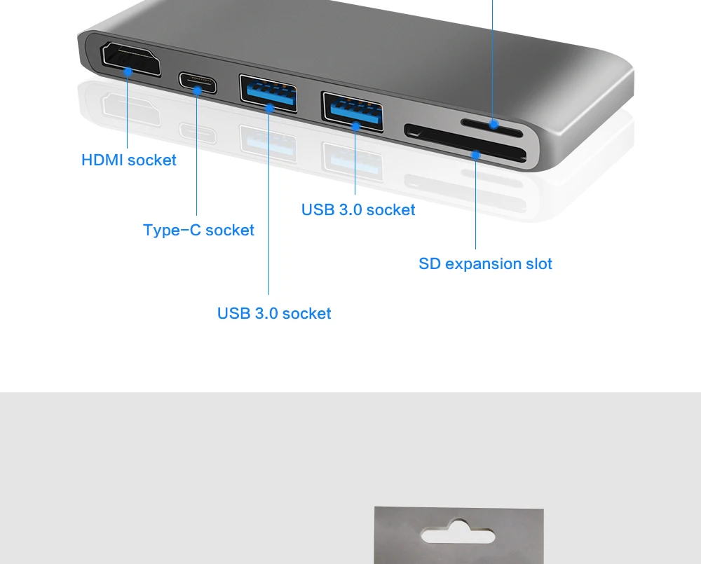 Новейший тип-c 3,0 к HDMI/кард-ридер/концентратор адаптер Поддержка 4K 5 Гбит/с для нового Macbook Chromebook Pixel Surface Pro 4