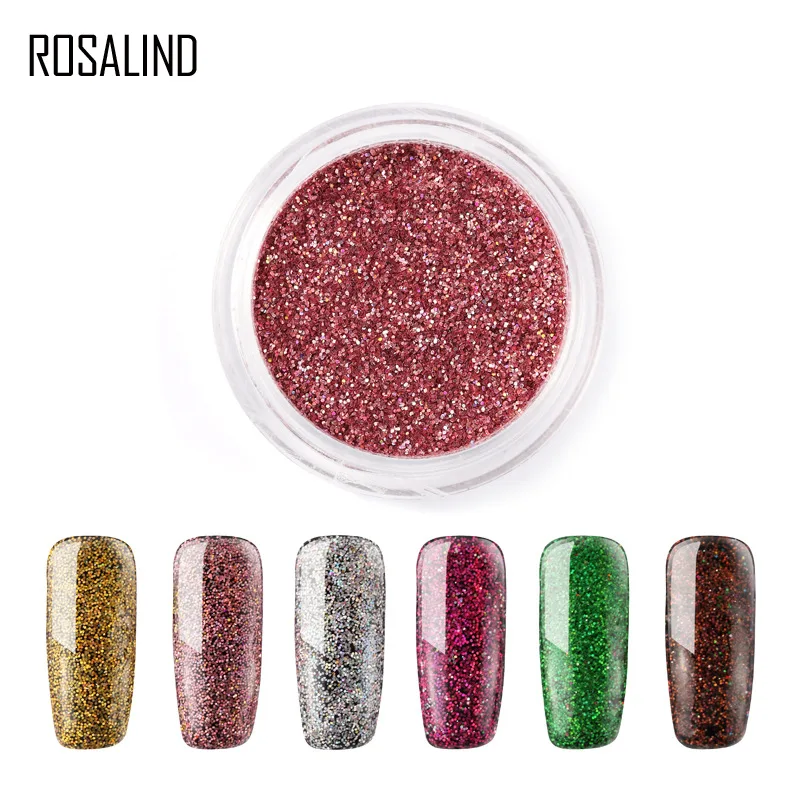 

Rosalind 1g/box Nail Glitter Powder 16 Colors Nail Pigments With Glitters Candy Color Nail Dust Sequins Nail Art Glitters LROB