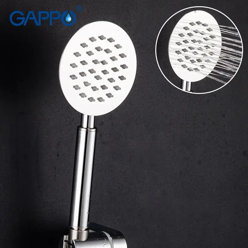 

GAPPO Hand Shower Sprayer Stainless Steel Shower Head SPA Pressurize Rainfall Bathroom Shower Water Saving Shower Head