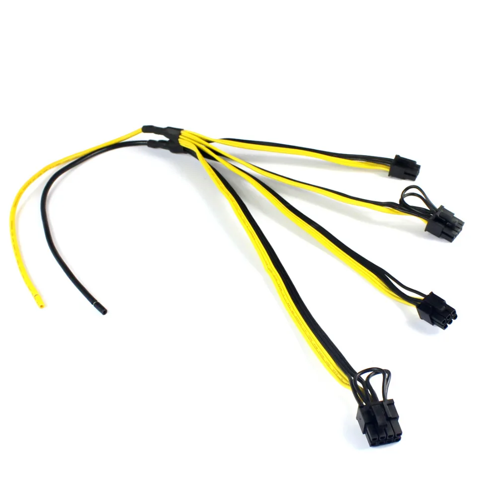 Power Supply Modified Cable Mine Machine Wire Graphics 6P Power Supply Cable12AVG+18AWG for DELL2950 1470 1950 PE Series F21518