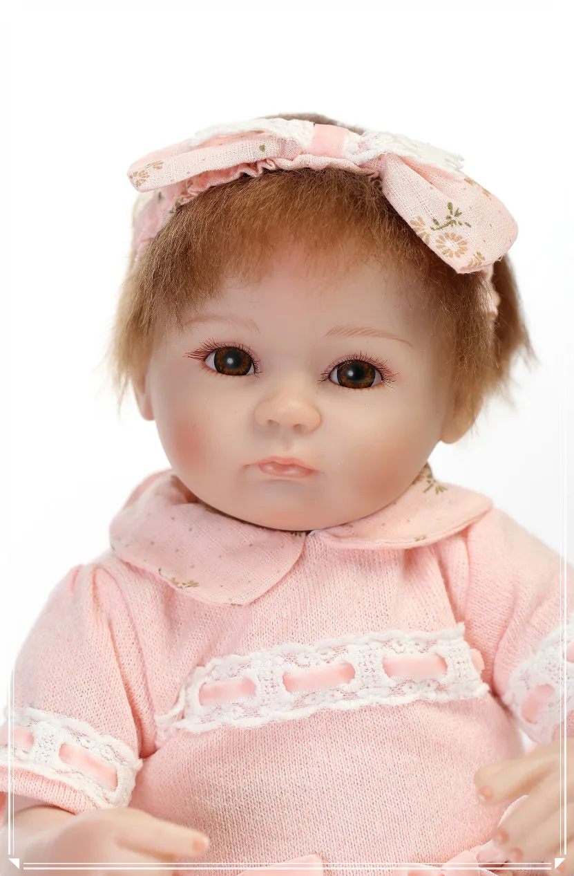 

18inch Handmade Lifelike Princess Girl Dolls Reborn Baby Soft Realistic Silicone Vinyl Real Touch Dolls Lovely Baby