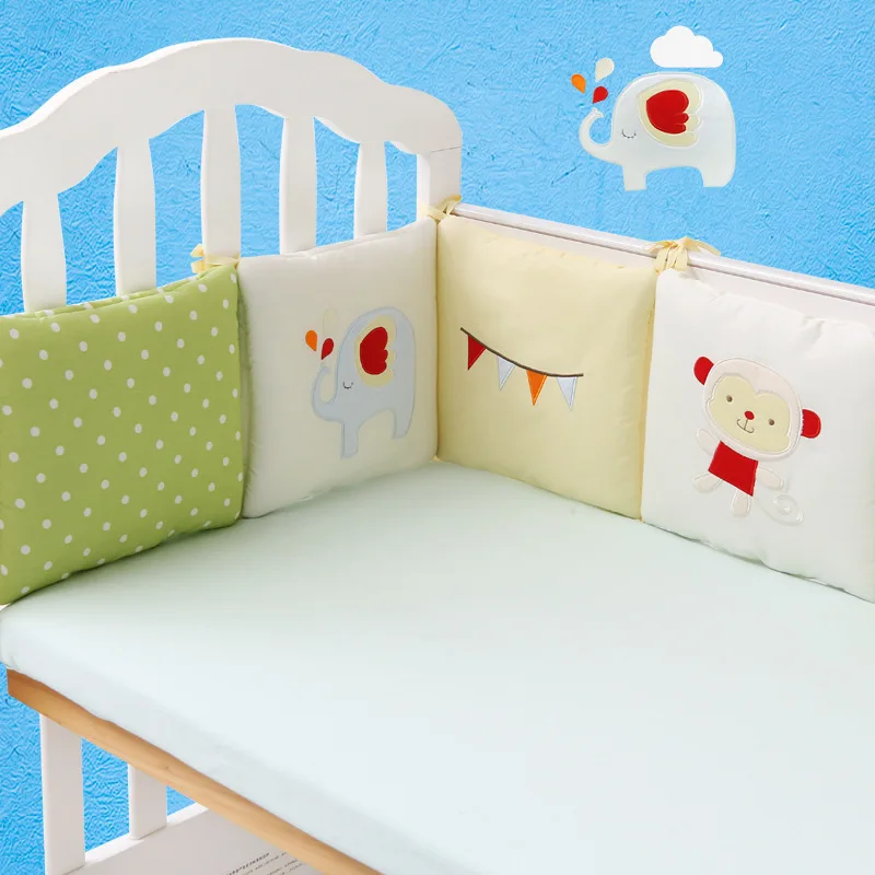 

6 Pcs/Set Baby Cot Crib Bumper Pad Cotton Padded Bumper Full surround bed bumpers in the crib baby bed bumper infant bed