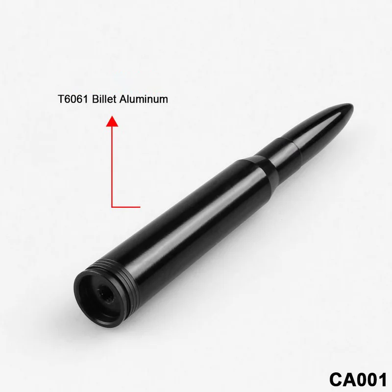 New car antena for Ford F150 raptors 50 cal callber Bullet Ammo Aluminum Short Antenna Black kit (3)
