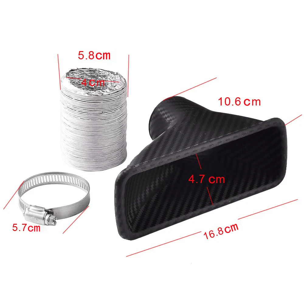 

1Set Car Cold Air Intake System Kit Air filter Auto Front Bumper Turbo Air Intake Pipe Turbine Inlet Pipe Air Funnel Kit